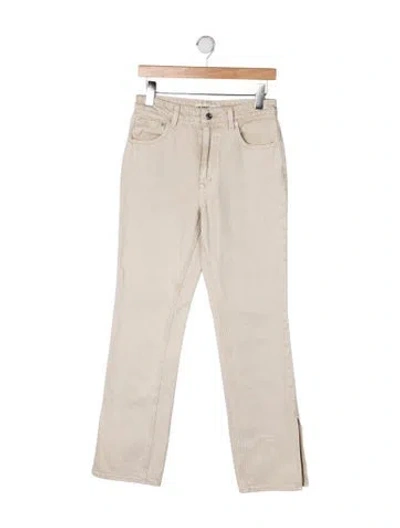 Pre-owned Grlfrnd High-rise Straight Leg Jeans In Neutral