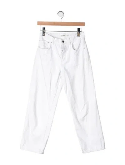 Pre-owned Grlfrnd High-rise Straight Leg Jeans In Neutrals/white