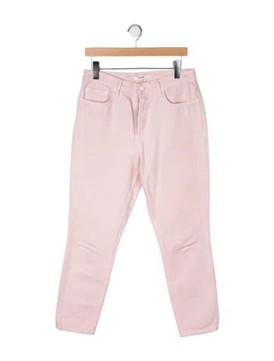 Pre-owned Grlfrnd High-rise Straight Leg Jeans In Pink