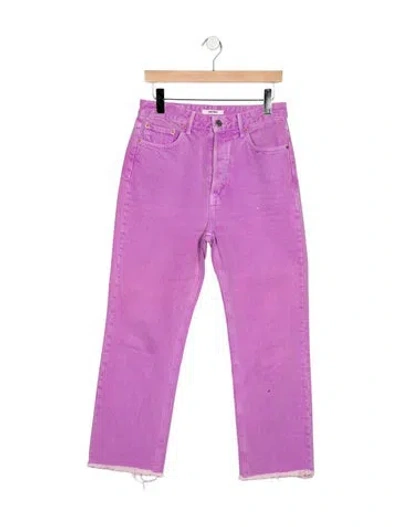 Pre-owned Grlfrnd High-rise Straight Leg Jeans In Purple