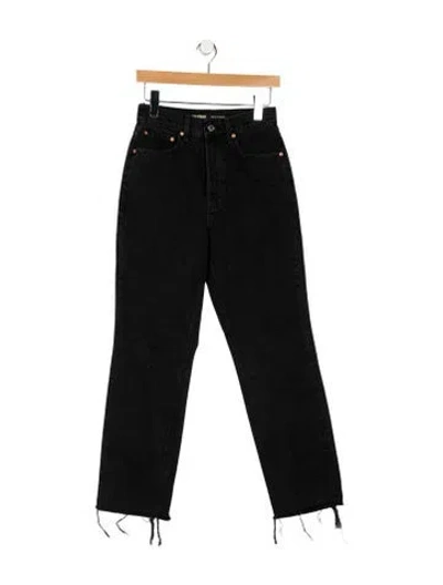 Pre-owned Grlfrnd High-rise Straight Leg Jeans W/ Tags In Black