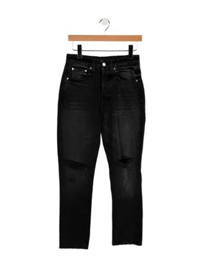 Pre-owned Grlfrnd High-rise Straight Leg Jeans W/ Tags In Black