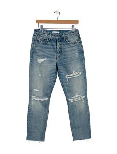 Pre-owned Grlfrnd High-rise Straight Leg Jeans W/ Tags In Blue