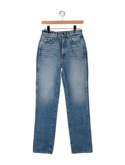 Pre-owned Grlfrnd High-rise Straight Leg Jeans W/ Tags In Blue