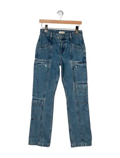 Pre-owned Grlfrnd High-rise Straight Leg Jeans W/ Tags In Blue
