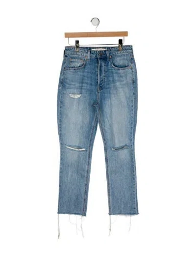 Pre-owned Grlfrnd High-rise Straight Leg Jeans W/ Tags In Blue
