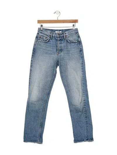 Pre-owned Grlfrnd High-rise Straight Leg Jeans W/ Tags In Blue