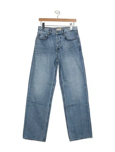 Pre-owned Grlfrnd High-rise Straight Leg Jeans W/ Tags In Blue