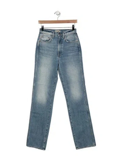 Pre-owned Grlfrnd High-rise Straight Leg Jeans W/ Tags In Blue