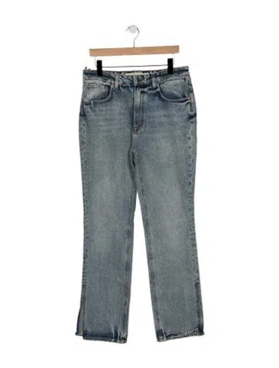 Pre-owned Grlfrnd High-rise Straight Leg Jeans W/ Tags In Blue