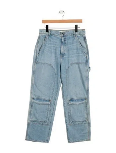 Pre-owned Grlfrnd High-rise Straight Leg Jeans W/ Tags In Blue