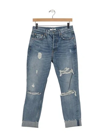Pre-owned Grlfrnd High-rise Straight Leg Jeans W/ Tags In Blue