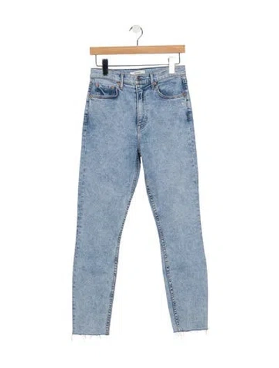 Pre-owned Grlfrnd High-rise Straight Leg Jeans W/ Tags In Blue