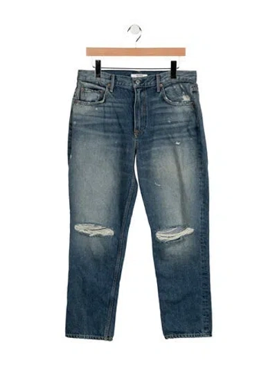 Pre-owned Grlfrnd High-rise Straight Leg Jeans W/ Tags In Blue