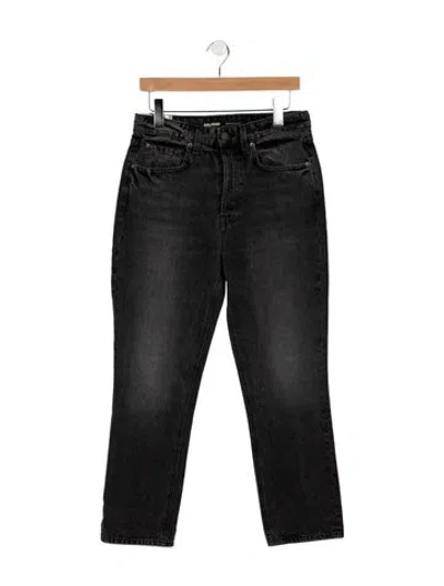 Pre-owned Grlfrnd High-rise Straight Leg Jeans W/ Tags In Grey