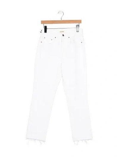 Pre-owned Grlfrnd High-rise Straight Leg Jeans W/ Tags In White