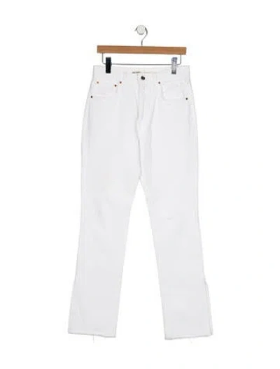 Pre-owned Grlfrnd High-rise Straight Leg Jeans In White