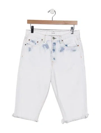 Pre-owned Grlfrnd High-rise Straight Leg Jeans In White