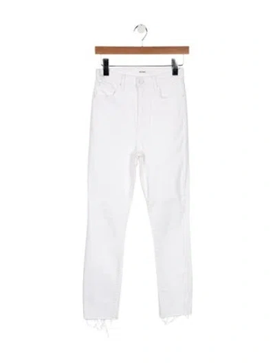 Pre-owned Grlfrnd High-rise Straight Leg Jeans In White