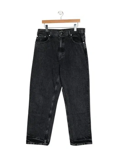 Pre-owned Grlfrnd High-rise Wide Leg Jeans In Black