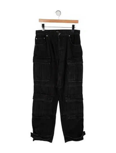 Pre-owned Grlfrnd High-rise Wide Leg Jeans In Black
