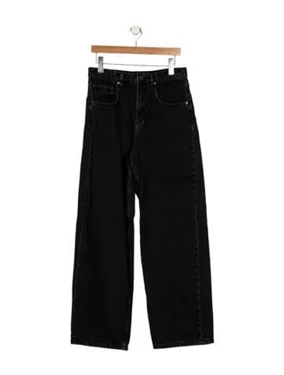 Pre-owned Grlfrnd High-rise Wide Leg Jeans In Black