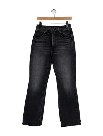 Pre-owned Grlfrnd High-rise Wide Leg Jeans In Black