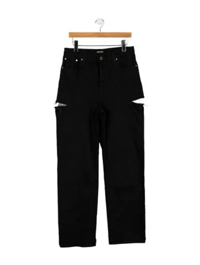 Pre-owned Grlfrnd High-rise Wide Leg Jeans In Black