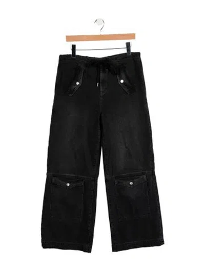 Pre-owned Grlfrnd High-rise Wide Leg Jeans In Black