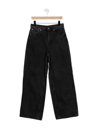 Pre-owned Grlfrnd High-rise Wide Leg Jeans In Black