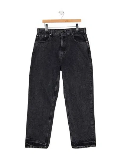 Pre-owned Grlfrnd High-rise Wide Leg Jeans In Black