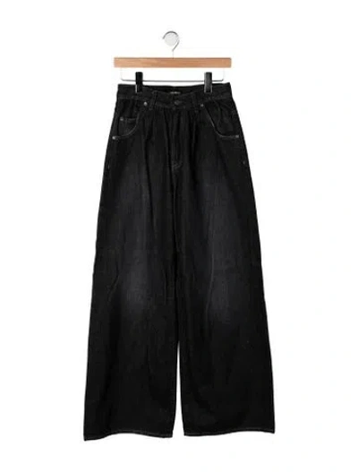 Pre-owned Grlfrnd High-rise Wide Leg Jeans In Black