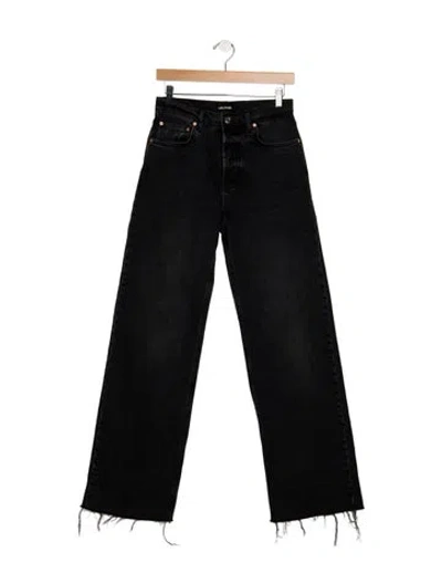 Pre-owned Grlfrnd High-rise Wide Leg Jeans In Black