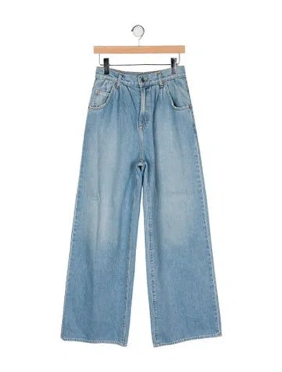 Pre-owned Grlfrnd High-rise Wide Leg Jeans In Blue