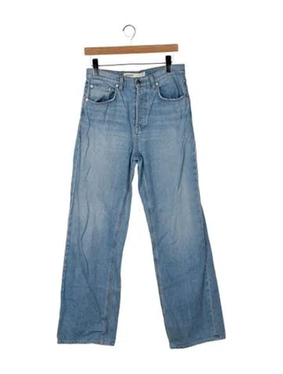 Pre-owned Grlfrnd High-rise Wide Leg Jeans In Blue