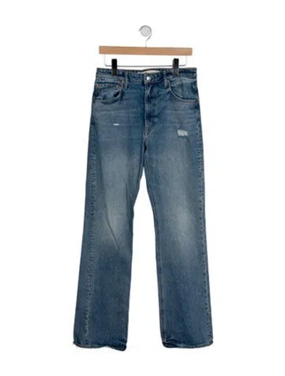 Pre-owned Grlfrnd High-rise Wide Leg Jeans In Blue