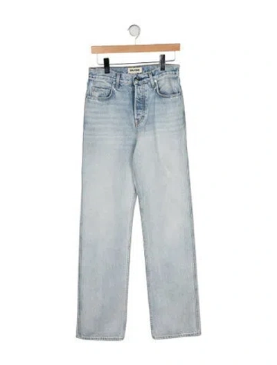 Pre-owned Grlfrnd High-rise Wide Leg Jeans In Blue