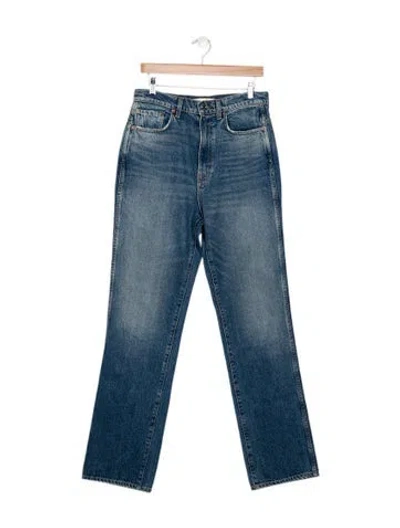 Pre-owned Grlfrnd High-rise Wide Leg Jeans In Blue