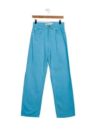 Pre-owned Grlfrnd High-rise Wide Leg Jeans In Blue