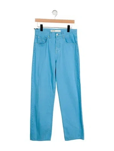 Pre-owned Grlfrnd High-rise Wide Leg Jeans In Blue