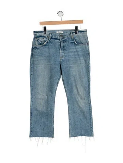 Pre-owned Grlfrnd High-rise Wide Leg Jeans In Blue