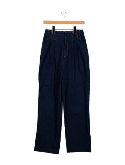 Pre-owned Grlfrnd High-rise Wide Leg Jeans In Blue