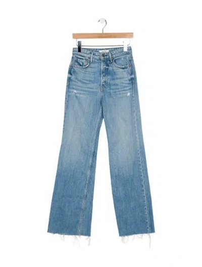 Pre-owned Grlfrnd High-rise Wide Leg Jeans In Blue