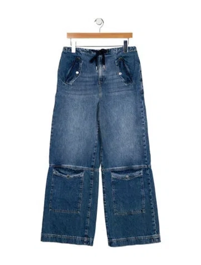 Pre-owned Grlfrnd High-rise Wide Leg Jeans In Blue