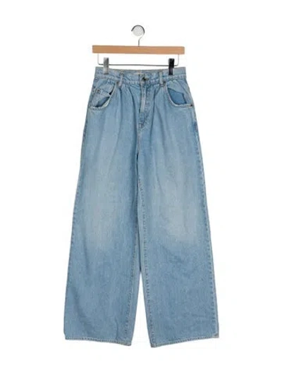 Pre-owned Grlfrnd High-rise Wide Leg Jeans In Blue