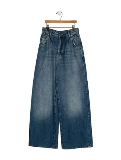 Pre-owned Grlfrnd High-rise Wide Leg Jeans In Blue