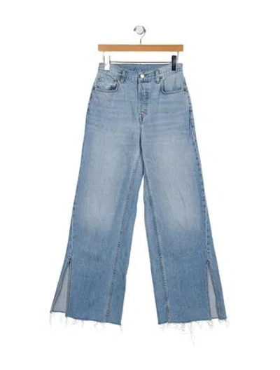 Pre-owned Grlfrnd High-rise Wide Leg Jeans In Blue