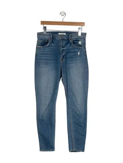 Pre-owned Grlfrnd High-rise Wide Leg Jeans In Blue