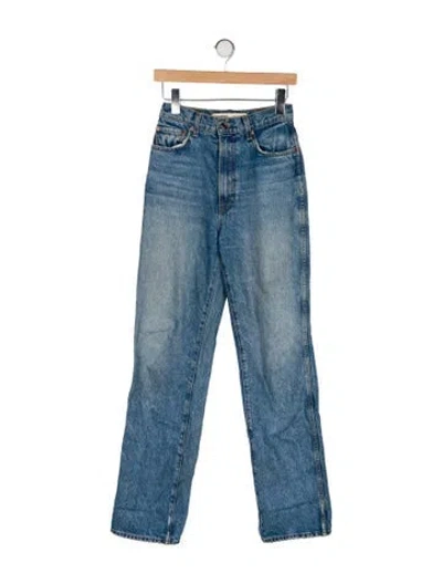 Pre-owned Grlfrnd High-rise Wide Leg Jeans In Blue