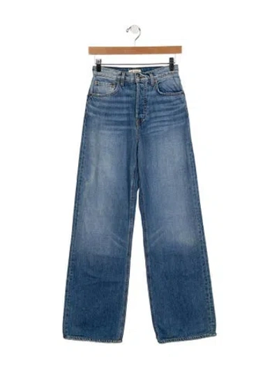 Pre-owned Grlfrnd High-rise Wide Leg Jeans In Blue